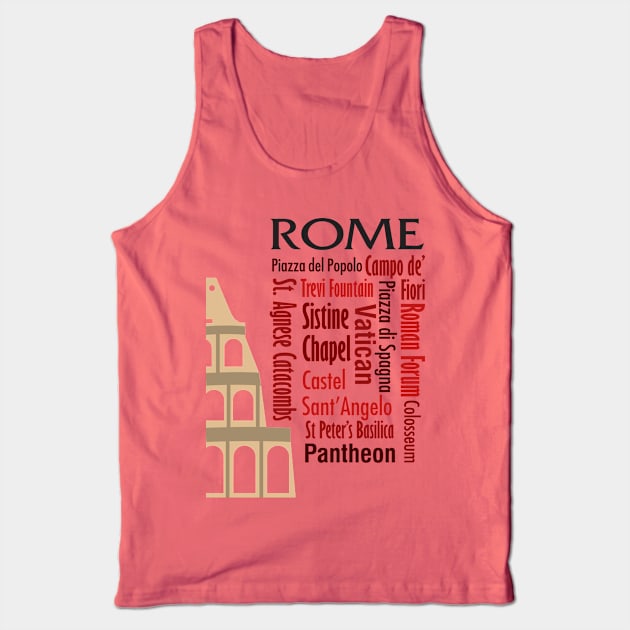 Sights of Rome, Italy Tank Top by photokapi